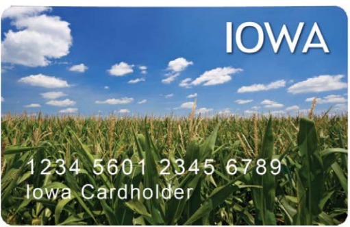 Phicure of an iowa corn field on a sunny day